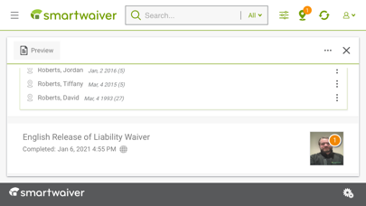 Smartwaiver Waiver Console screenshot 1