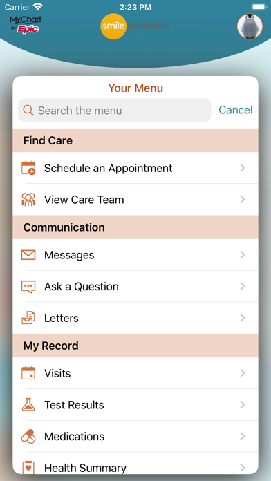 Smile Generation MyChart screenshot 3