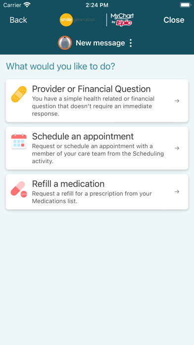 Smile Generation MyChart screenshot 1