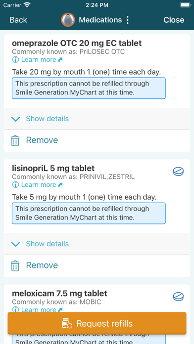 Smile Generation MyChart screenshot 2