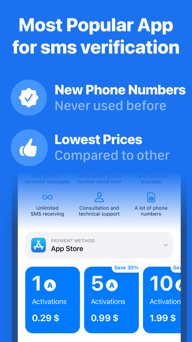 SMS Virtual - Receive SMS screenshot 1