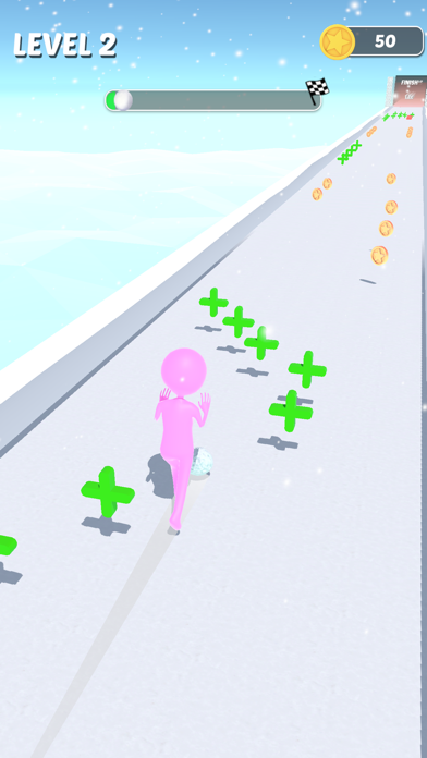 Snow Bridge Ice Race Ball Game screenshot 5