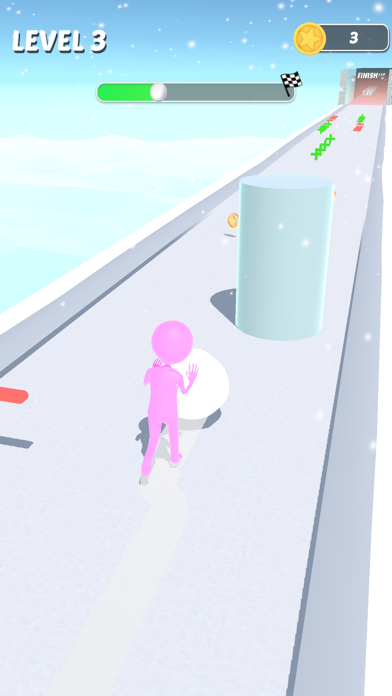 Snow Bridge Ice Race Ball Game screenshot 4