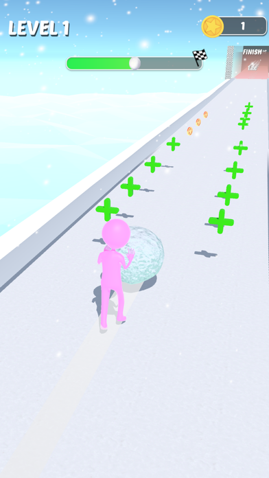 Snow Bridge Ice Race Ball Game screenshot 1