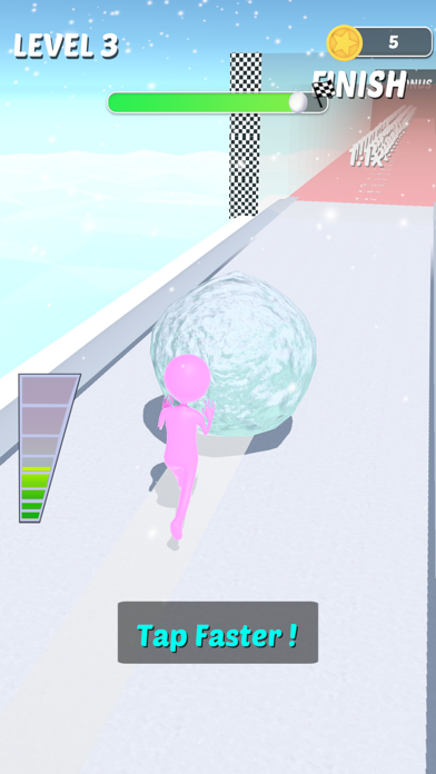 Snow Bridge Ice Race Ball Game screenshot 3