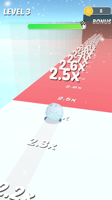 Snow Bridge Ice Race Ball Game screenshot 2