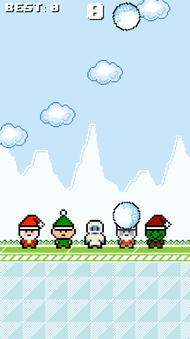 Snowball Fall - Falling Snow Fight Games with Frozen Snowman and Snowy Santa screenshot 2