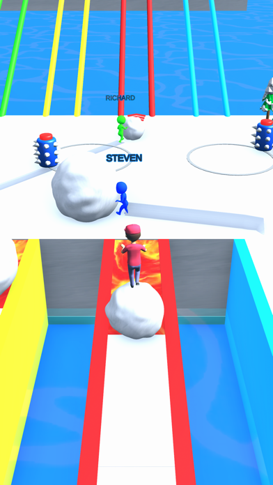 Snowball Race: Ice Bridge Game screenshot 1