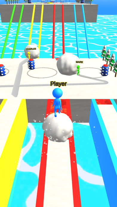 Snowball Race: Ice Bridge Game screenshot 4