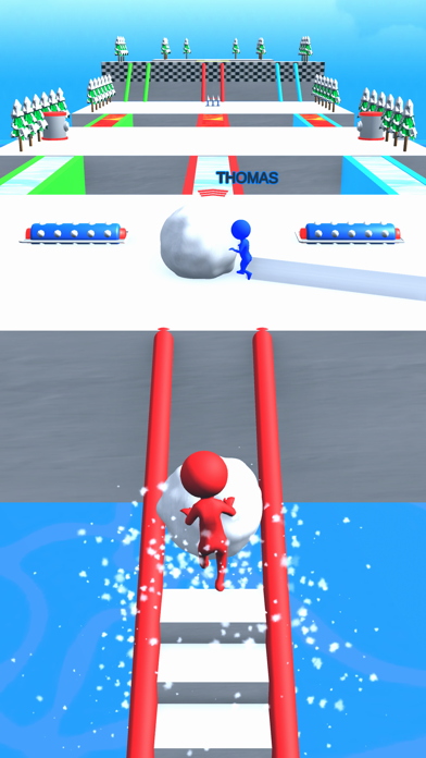 Snowball Race: Ice Bridge Game screenshot 3