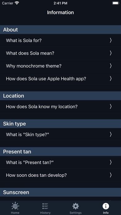 Sola: UV Index & Sun Exposure screenshot 1