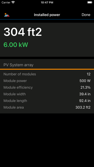 Solar APP: PV Solar Calculator screenshot 2