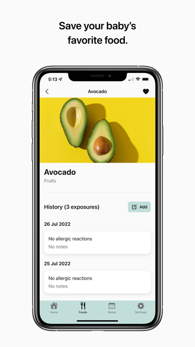 Solid - Baby Food Tracker screenshot 1