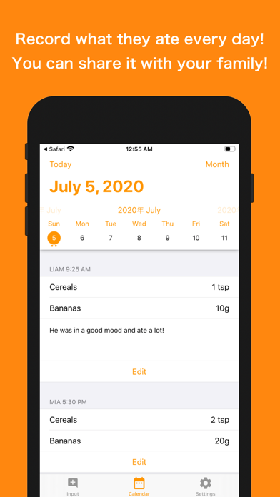 Solid Food Diary screenshot 1