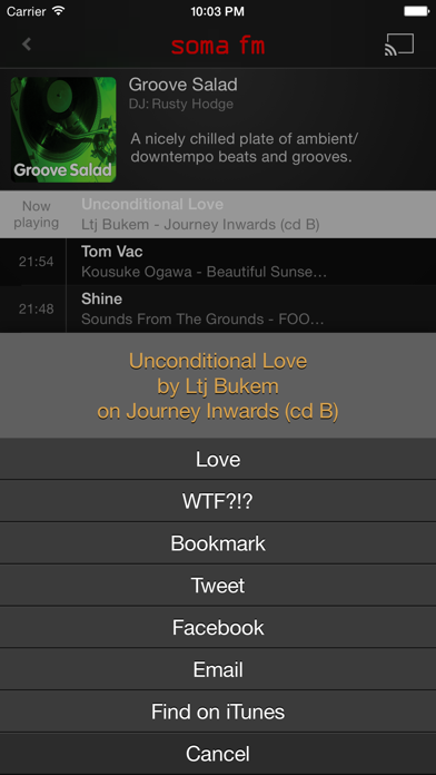 SomaFM Radio Player screenshot 2