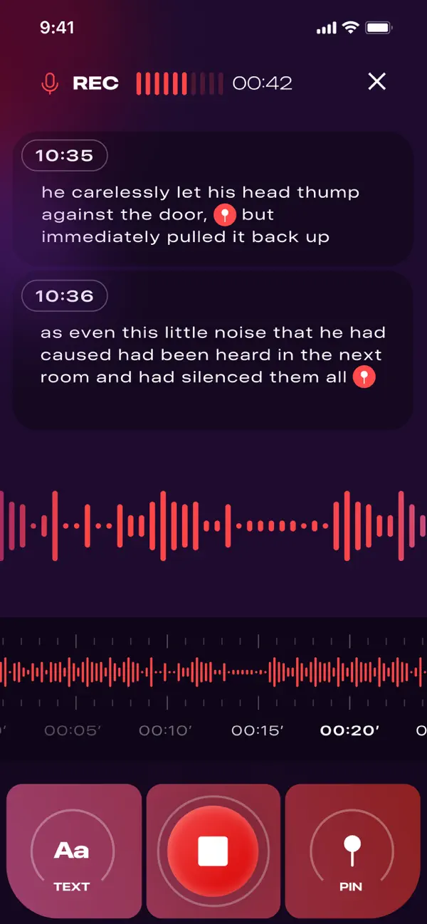 DESCRIPT - Voice to Text,notes screenshot 2