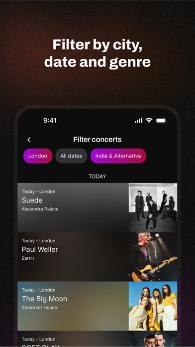 Songkick Concerts screenshot 1
