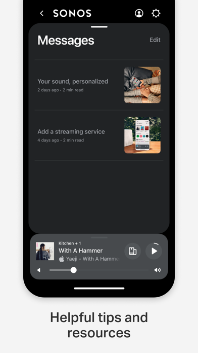 Sonos screenshot 1