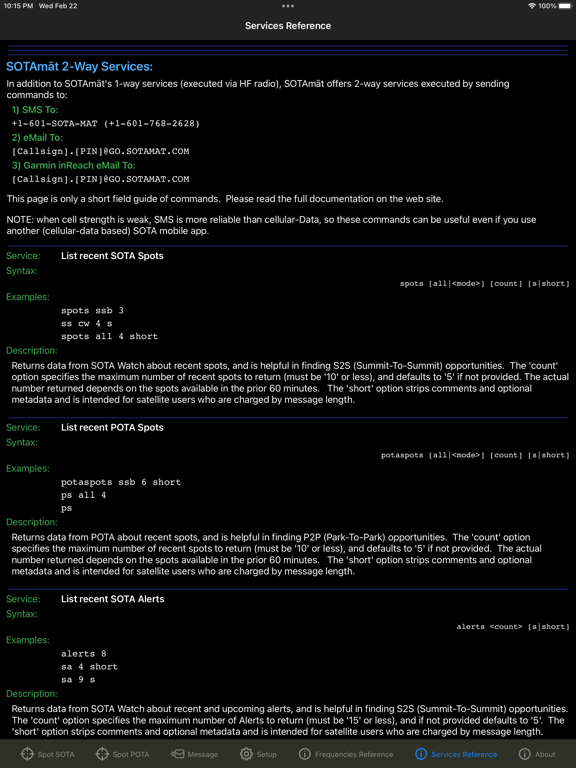 SOTAMĀT SOTA / POTA Spotting screenshot 2