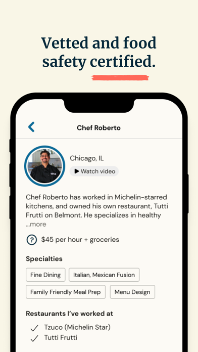 Sous - Personal Chefs screenshot 1