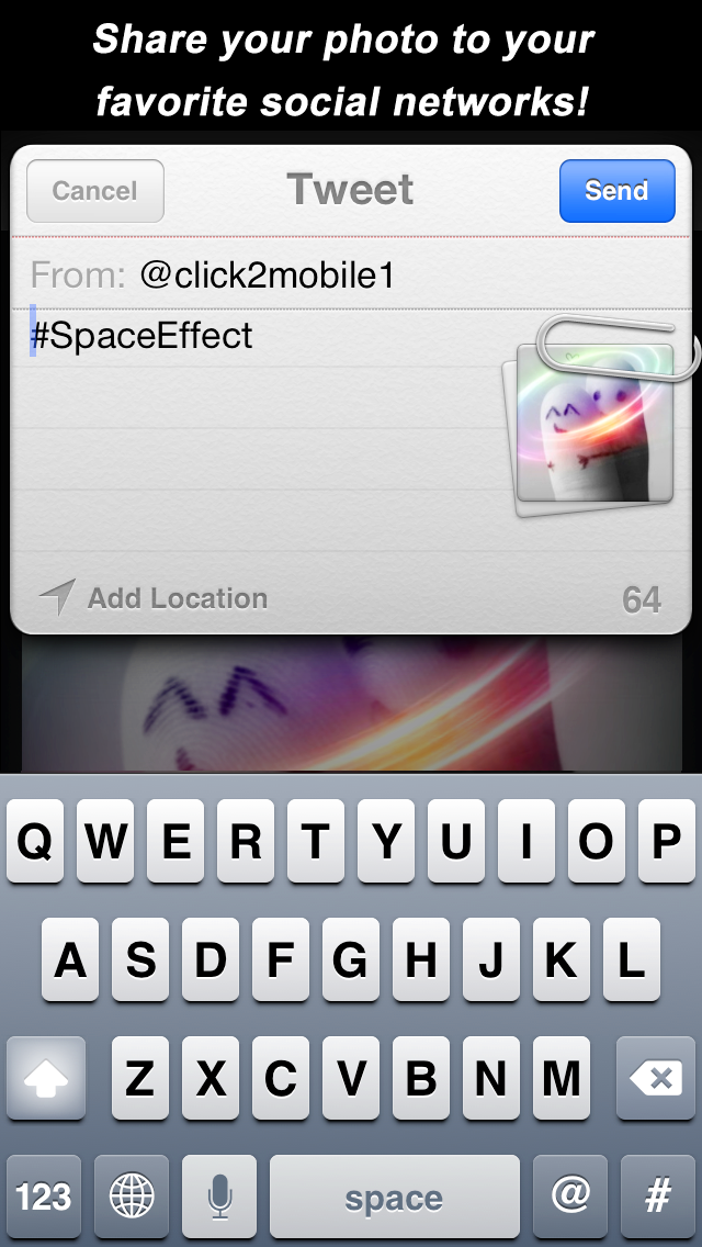 SpaceEffect - Awesome Pic & Fotos FX Editor FREE screenshot 1