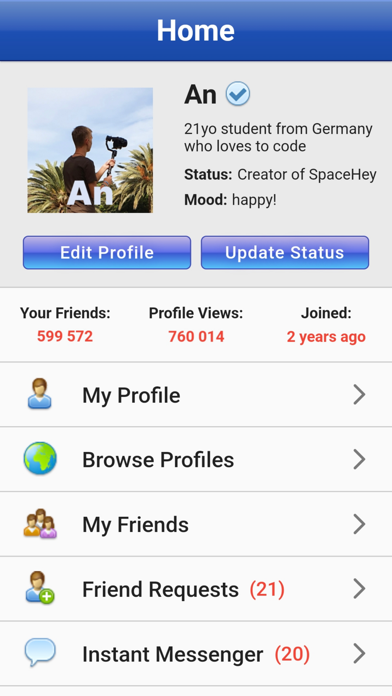 SpaceHey Mobile screenshot 4