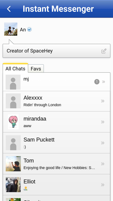 SpaceHey Mobile screenshot 1