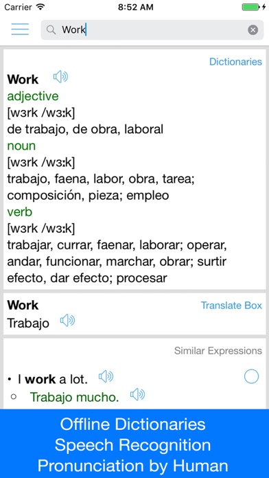 Spanish Translator Offline screenshot 1