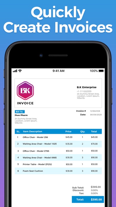 Spark: invoice maker app screenshot 4