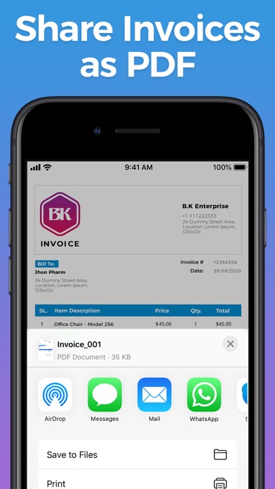Spark: invoice maker app screenshot 3