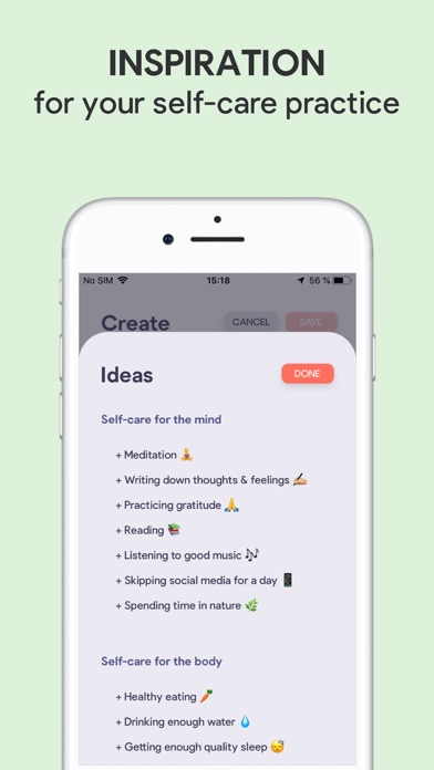 Sparkle: Self-Care Checklist screenshot 3