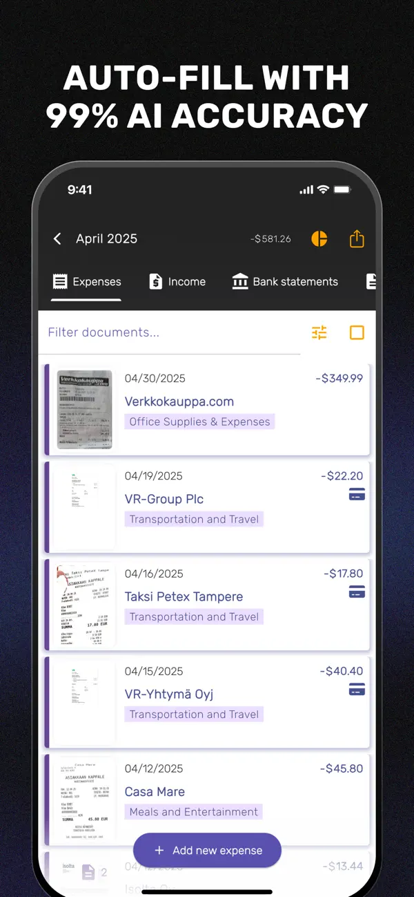 SparkReceipt: Expense Scanner screenshot 3