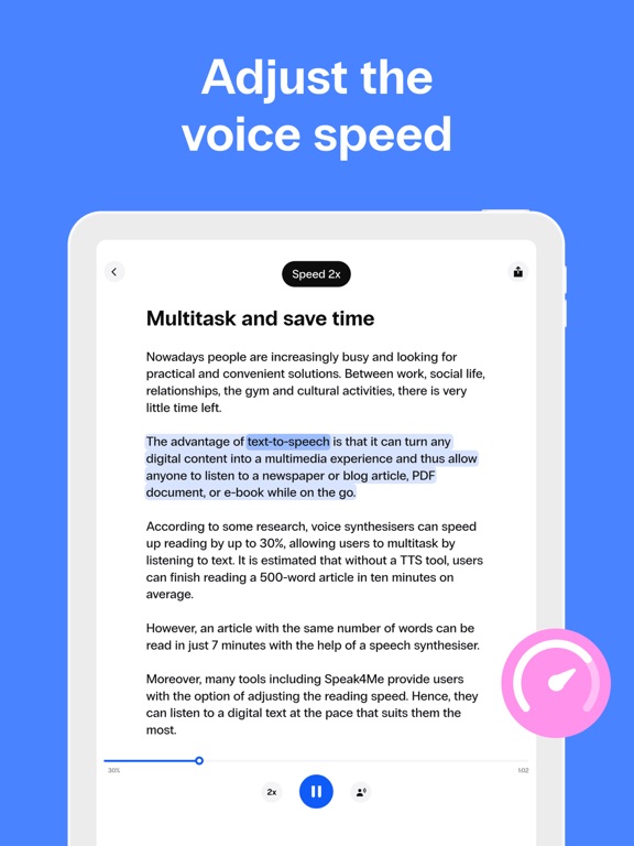 Speak4Me Text to Speech Reader screenshot 3