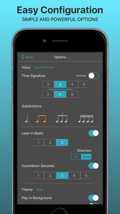 SpeakBeat Metronome - 1 2 3 4 screenshot 4