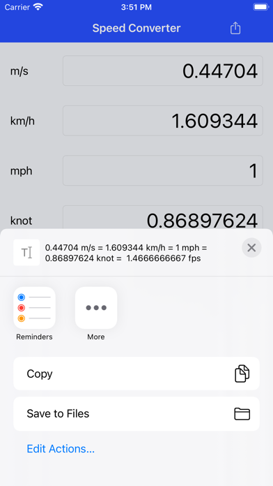 Speed Converter screenshot 1