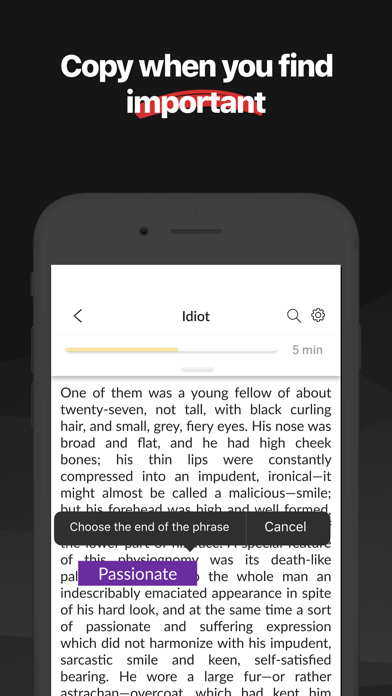 Speed reading: Book reader app screenshot 1