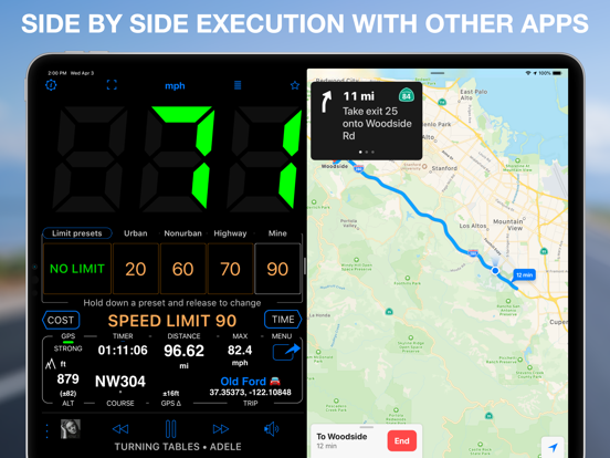 Speedometer 55 GPS Speed & HUD screenshot 1