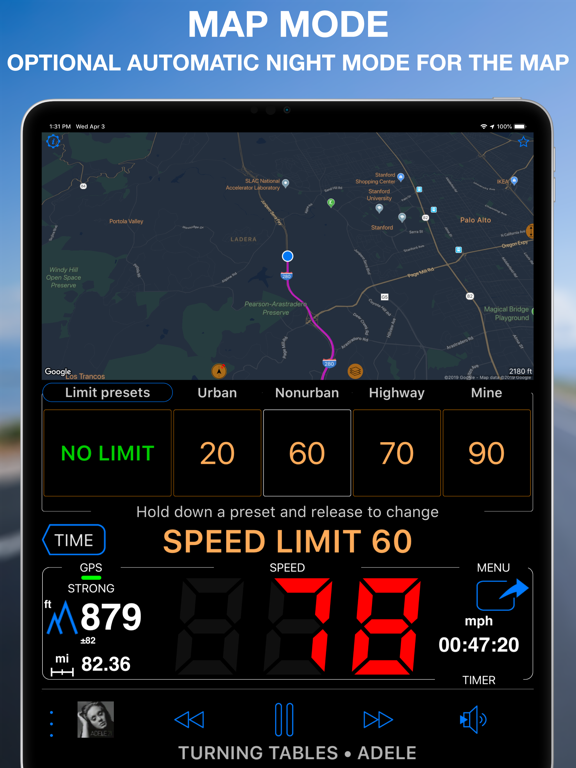 Speedometer 55 GPS Speed & HUD screenshot 5