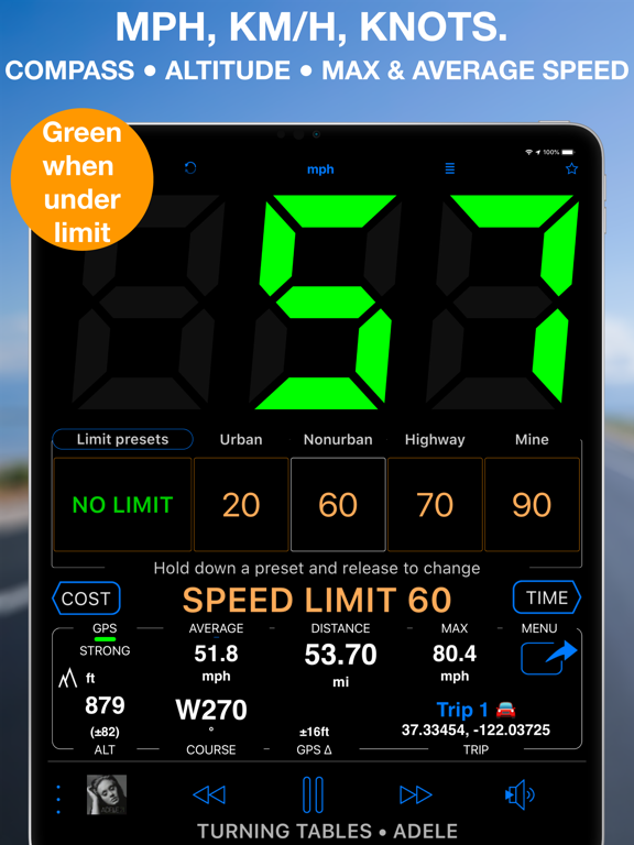 Speedometer 55 GPS Speed & HUD screenshot 10