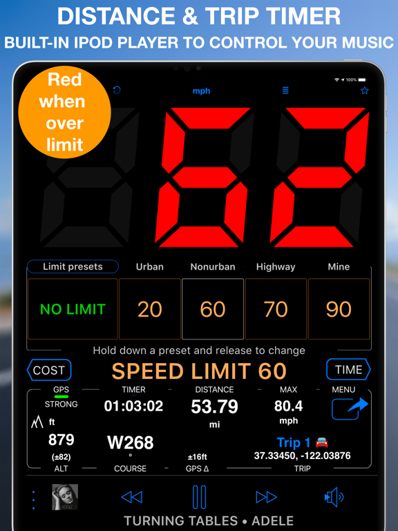 Speedometer 55 GPS Speed & HUD screenshot 8