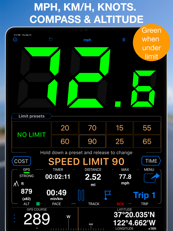 Speedometer 55 Pro. GPS kit. screenshot 10
