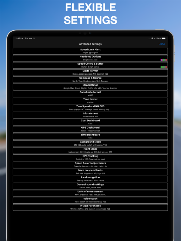 Speedometer 55 Pro. GPS kit. screenshot 1