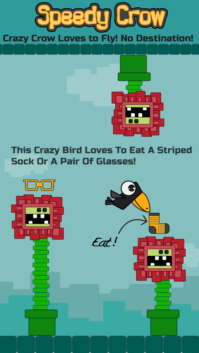 Speedy Crow-The Single Tap Adventure Of A Funny Flying Crazy Bird! screenshot 2
