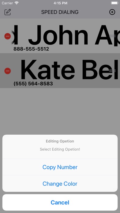 Speedy Dialing screenshot 2