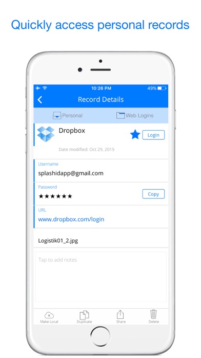 SplashID Safe Password Manager screenshot 3