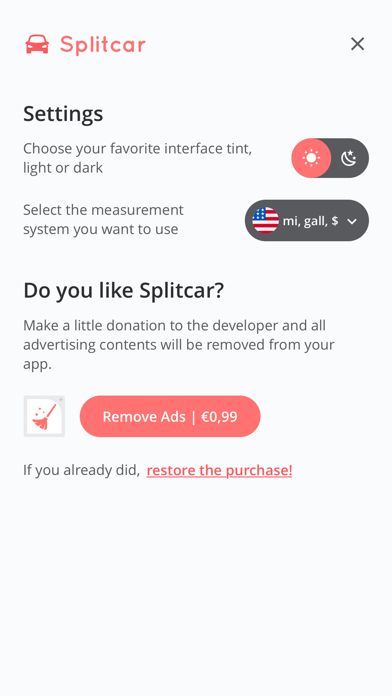 Splitcar - Gas cost calculator screenshot 2