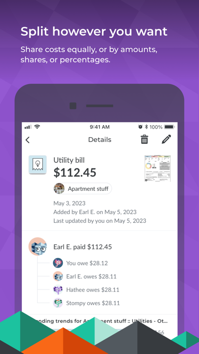 Splitwise screenshot 1