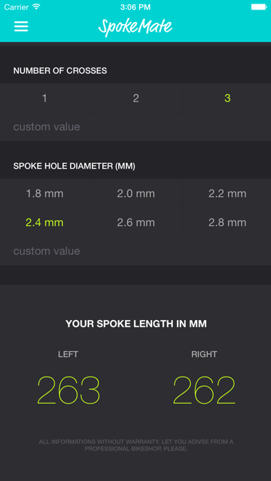 SpokeMate: Spoke-Length Calculator screenshot 3