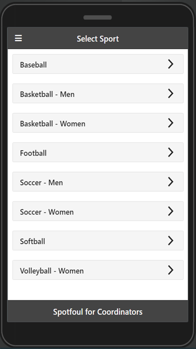 Spotfoul for Coordinators screenshot 2