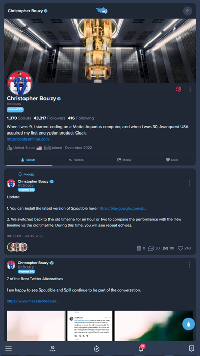 Spoutible screenshot 1